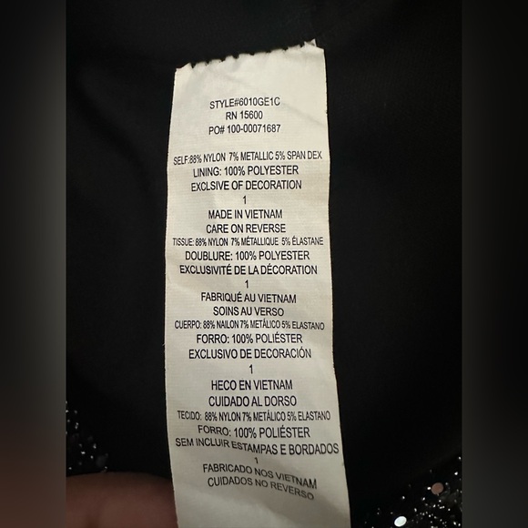 Sequin Hearts Pleated Black Mini Dress Open Back Long Sleeve Women Junior Sz 1 - Picture 6 of 7